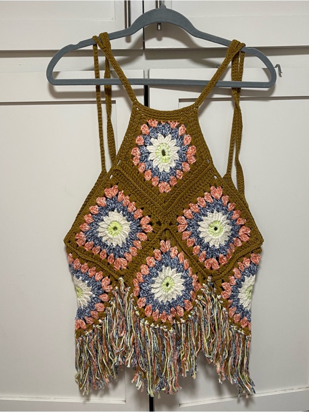 Free People Summer Of Love Croquet Halter Top Sz M/L NWOT - Picture 7 of 10